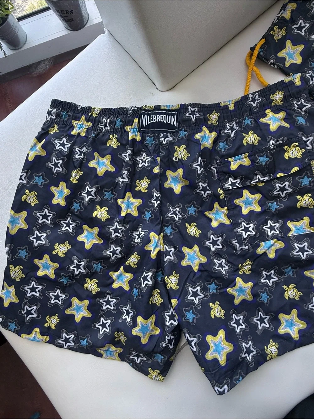 Swimwear Trunks Vilebrequin XXXL blue yellow Turtle with wet Bag NWT